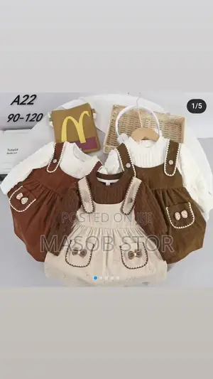 Toddler Girls Lantern Sleeve Bow Decor Pocket Dresses