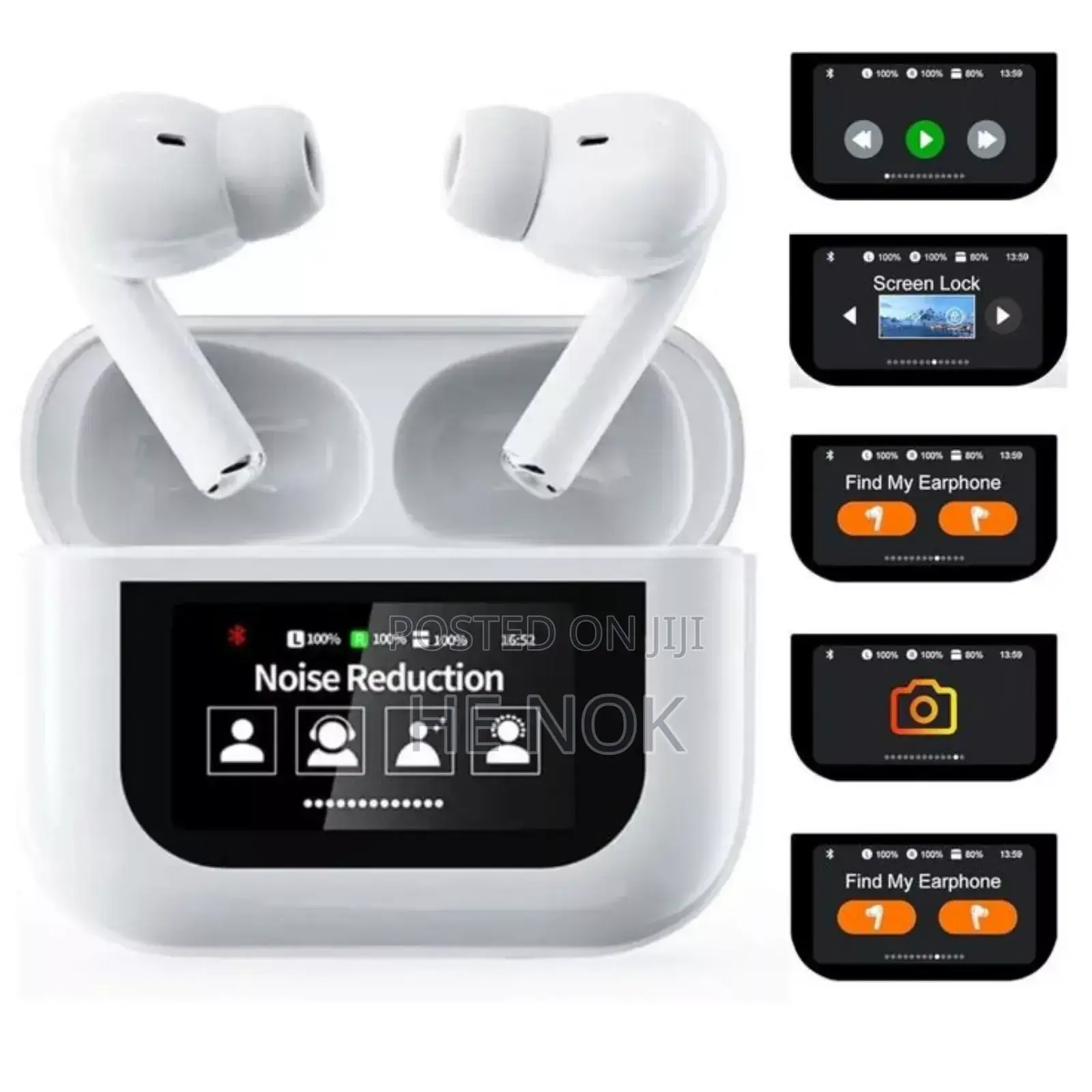 Anc/Enc Touch Display Noise Cancelling Earbuds