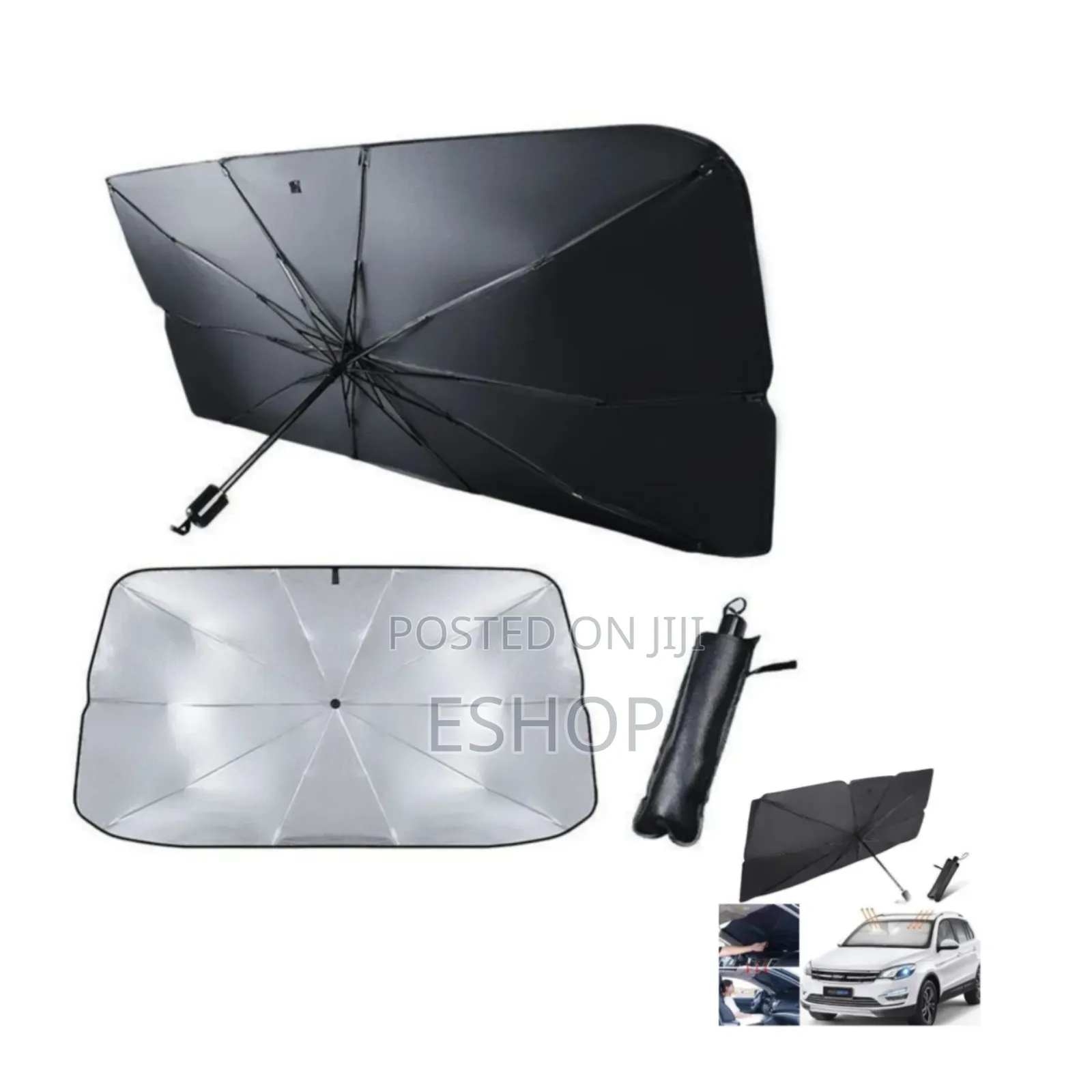 Durable Material Foldable Car Sunshade Umbrella