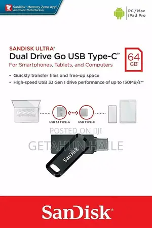 Photo - Sandisk 64gb Ultra Dual Drive Go Usb Type-C Flash Drive