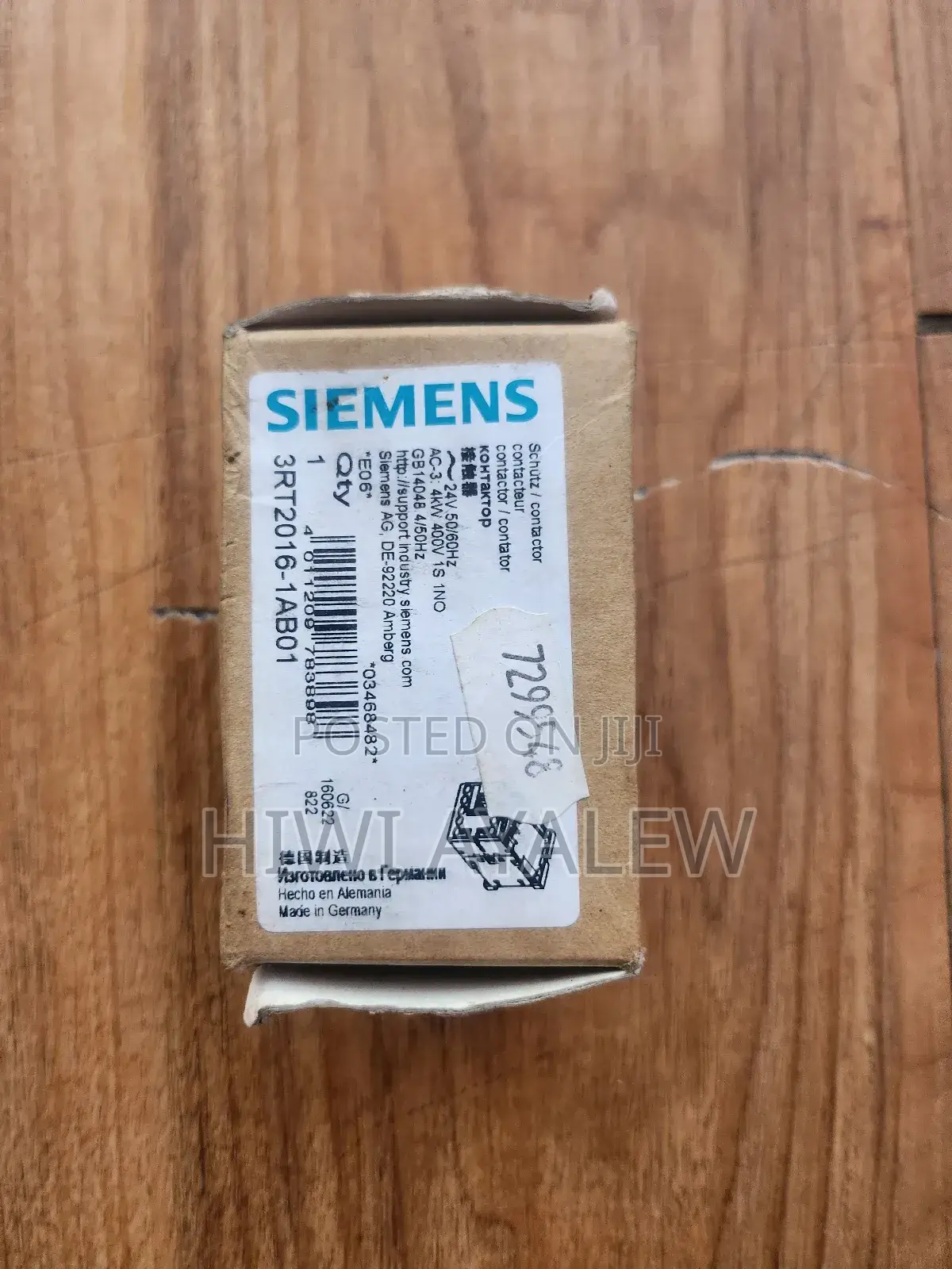 Power Contactor Siemens Germany Model 3rt2016-1ab01