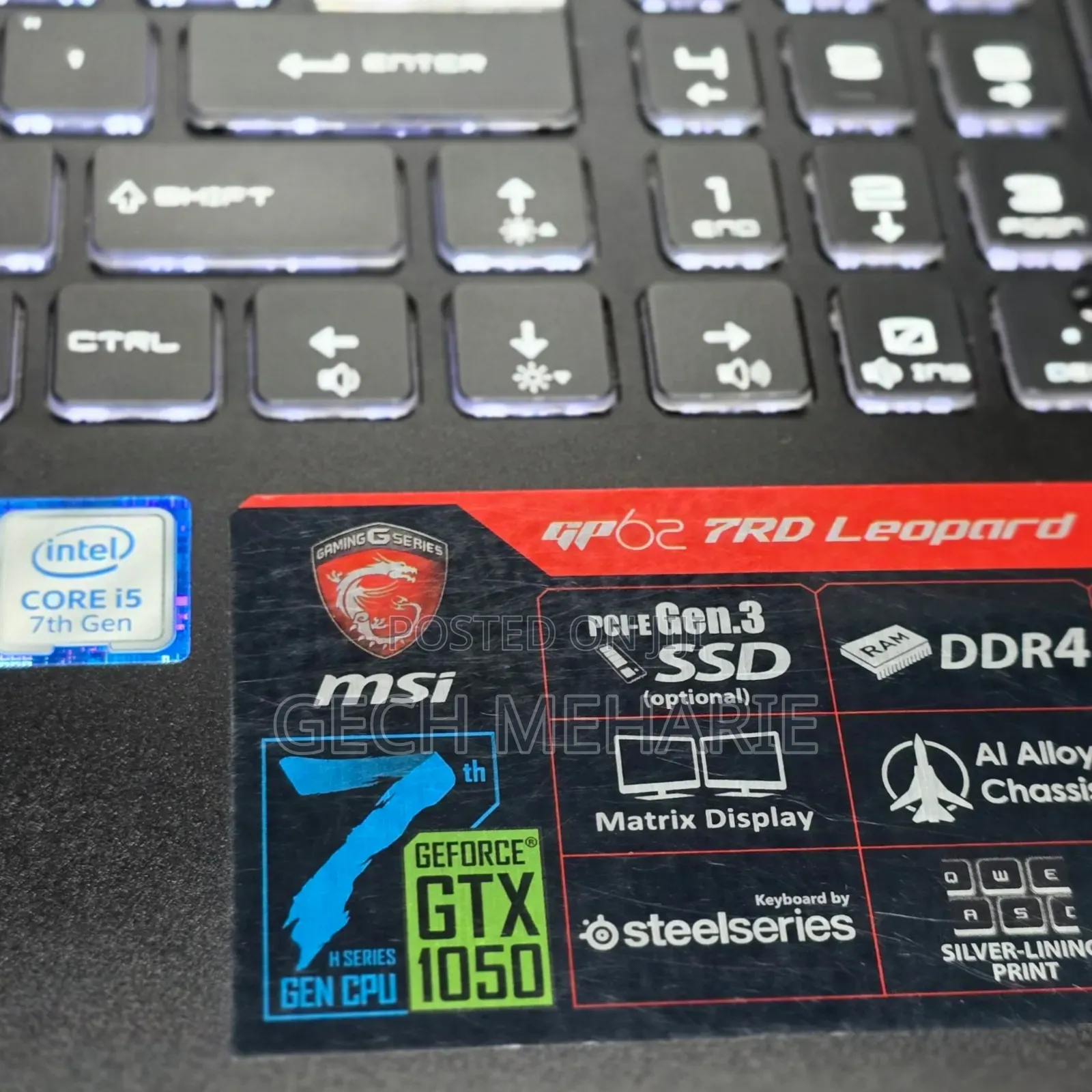 New Laptop MSI GF63 8GB Intel Core I5 HDD 1T