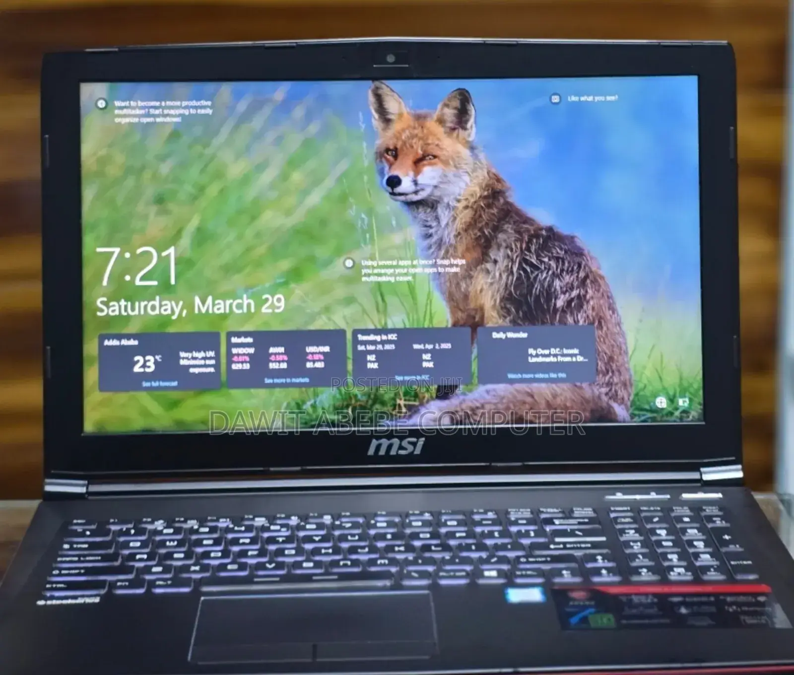 New Laptop MSI 8GB Intel Core I5 SSD 1T