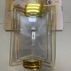 3 Sets Serving Tray With Golden Handle