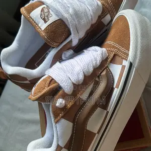 Original Vans Knu Skool Mega Checkered ’Brown’ Men’S Shoes