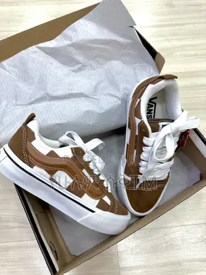 Original Vans Knu Skool Mega Checkered ’Brown’ Men’S Shoes