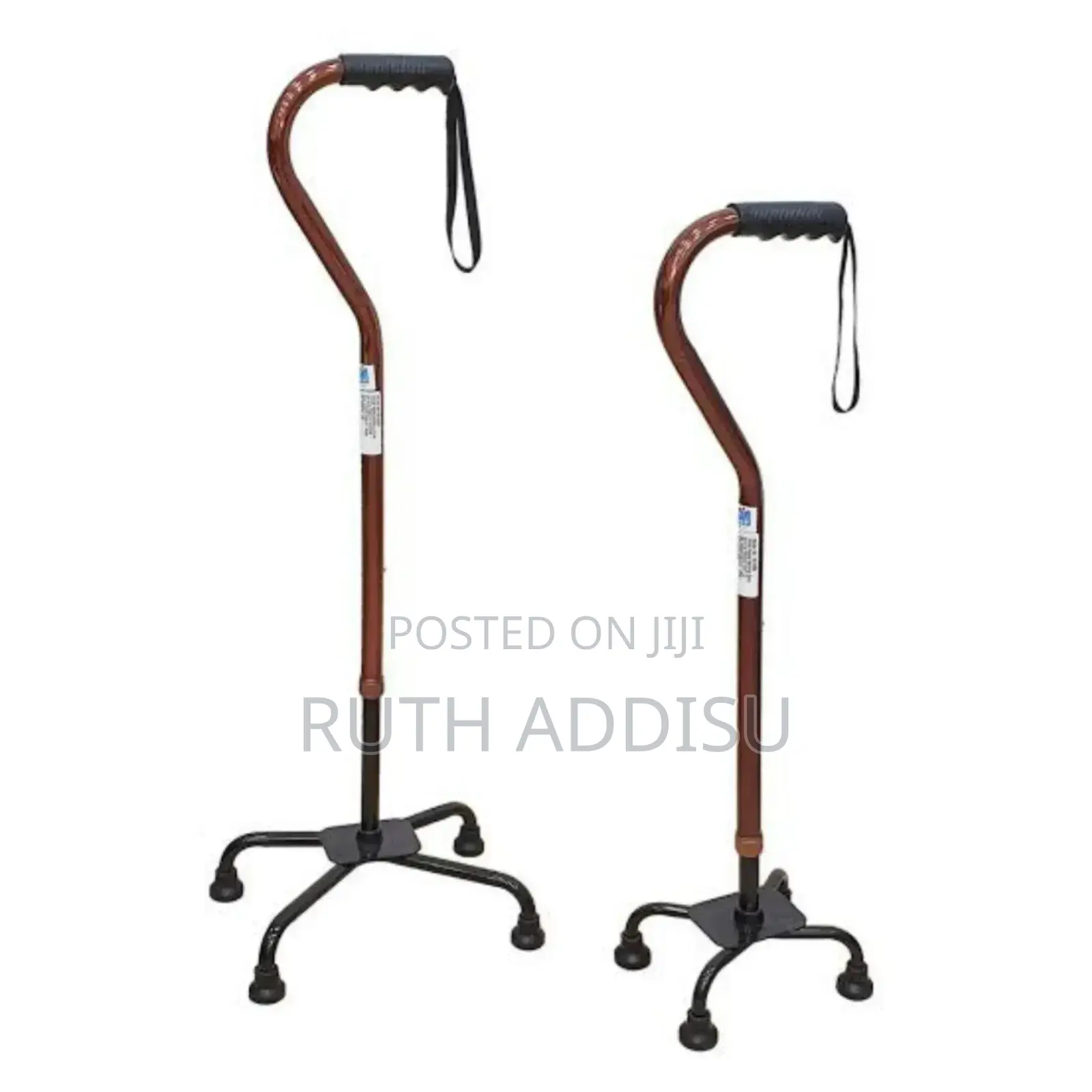 Adhustable Height Quadra Leg Cane43cane Quadra Leg Cane ከዘር