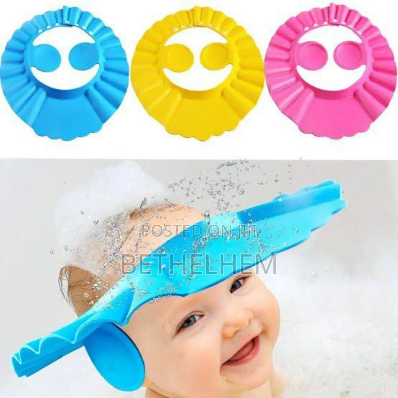  የጆሮ መሸፈኛ ያለው Baby Shower Cap
