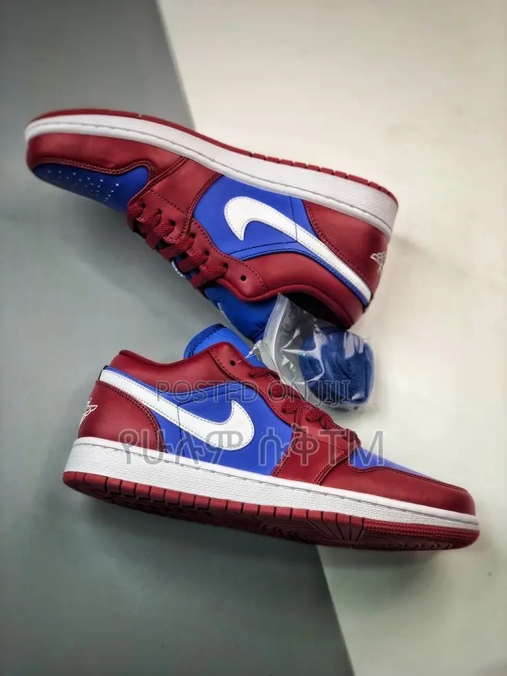 Original Air Jordan1 Low ‘Pomegranate Blue’ Shoes