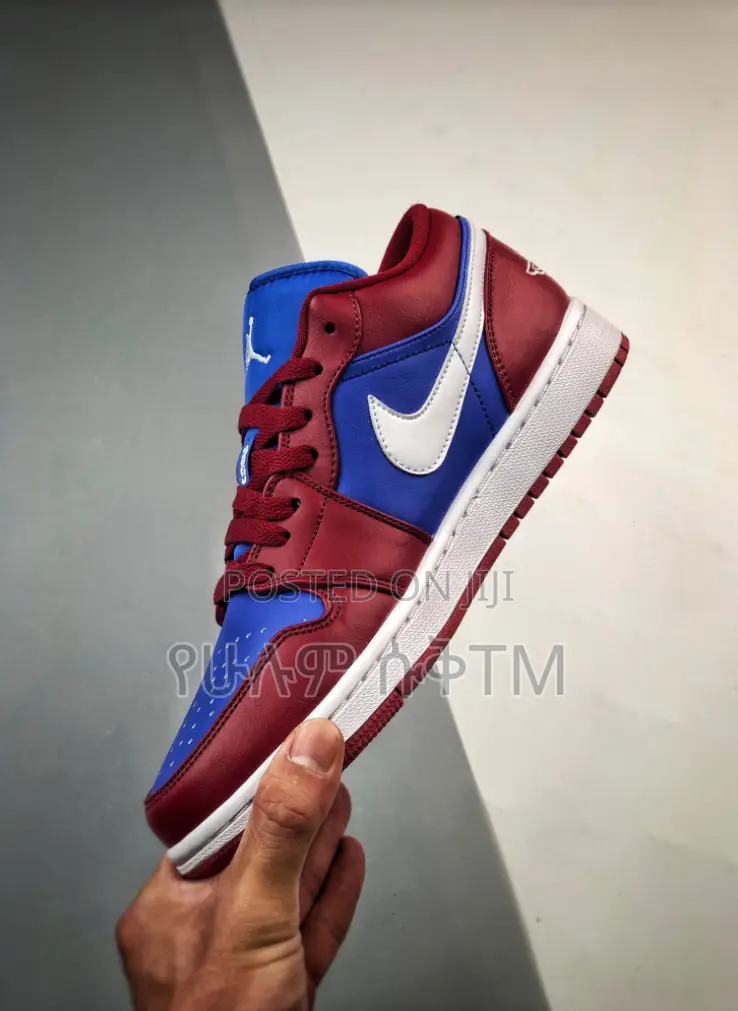 Original Air Jordan1 Low ‘Pomegranate Blue’ Shoes