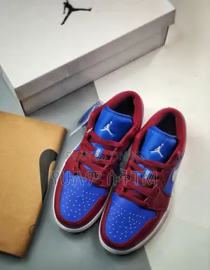 Original Air Jordan1 Low ‘Pomegranate Blue’ Shoes