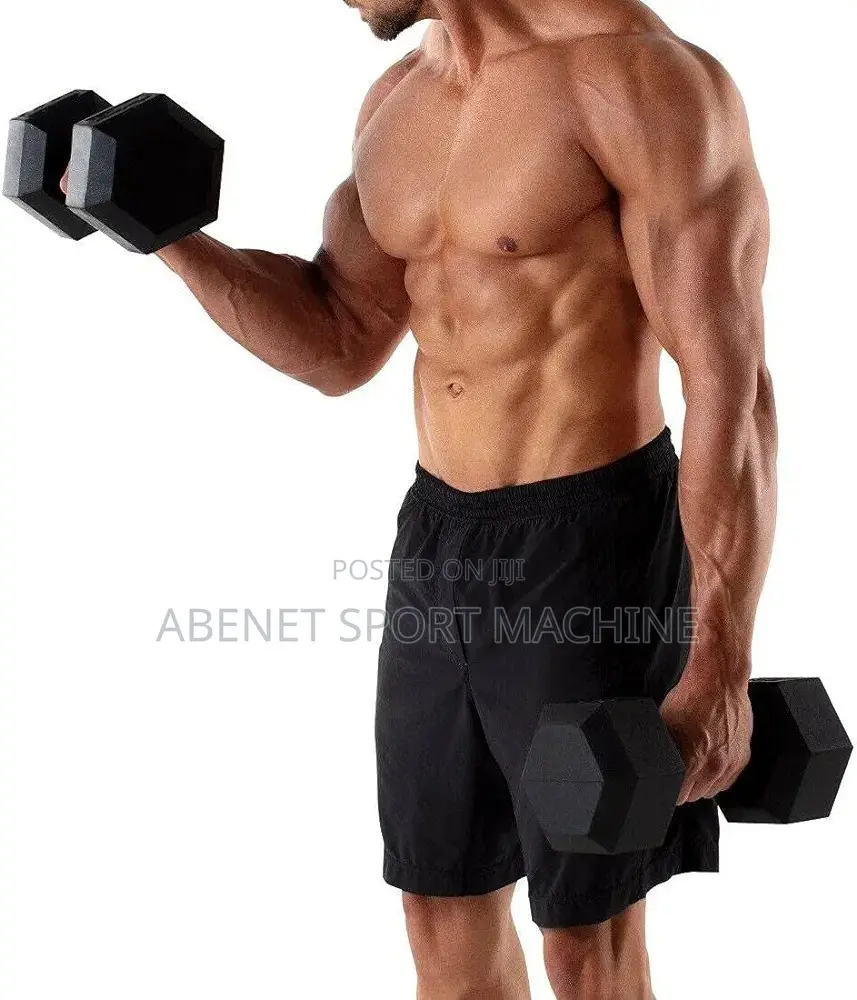 አዲስ የገቡ ለገበያ የቀረቡ Hexagonal Dumbbells