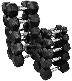 Photo - ዘመናዊ የሆኑ አዲስ ያስገባናቸዉ የአዉሮፓ ስታንዳርድ Hex Dumbbells