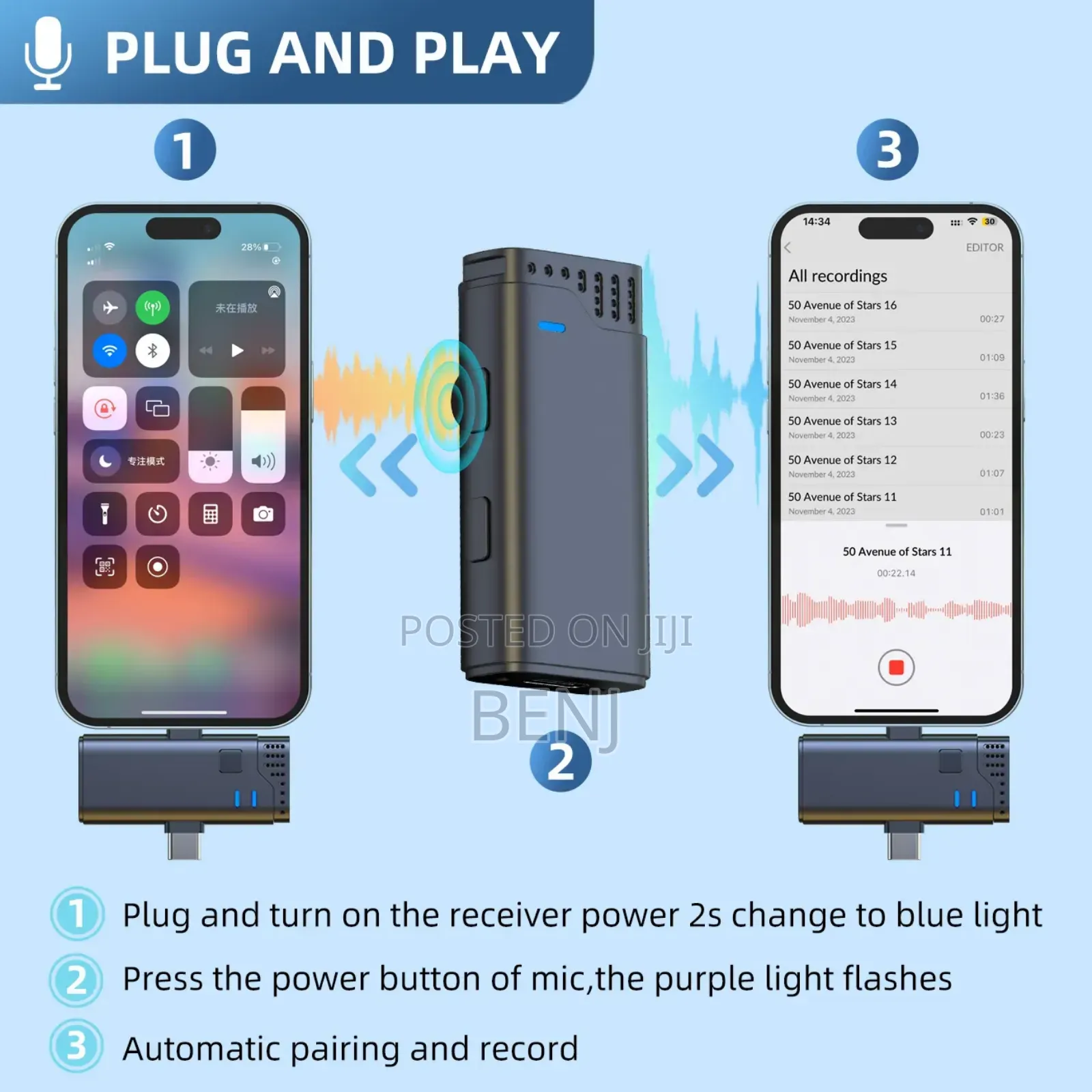 Jmary Mw-16 Dual Wireless Mic | Mobile Phone | Camera