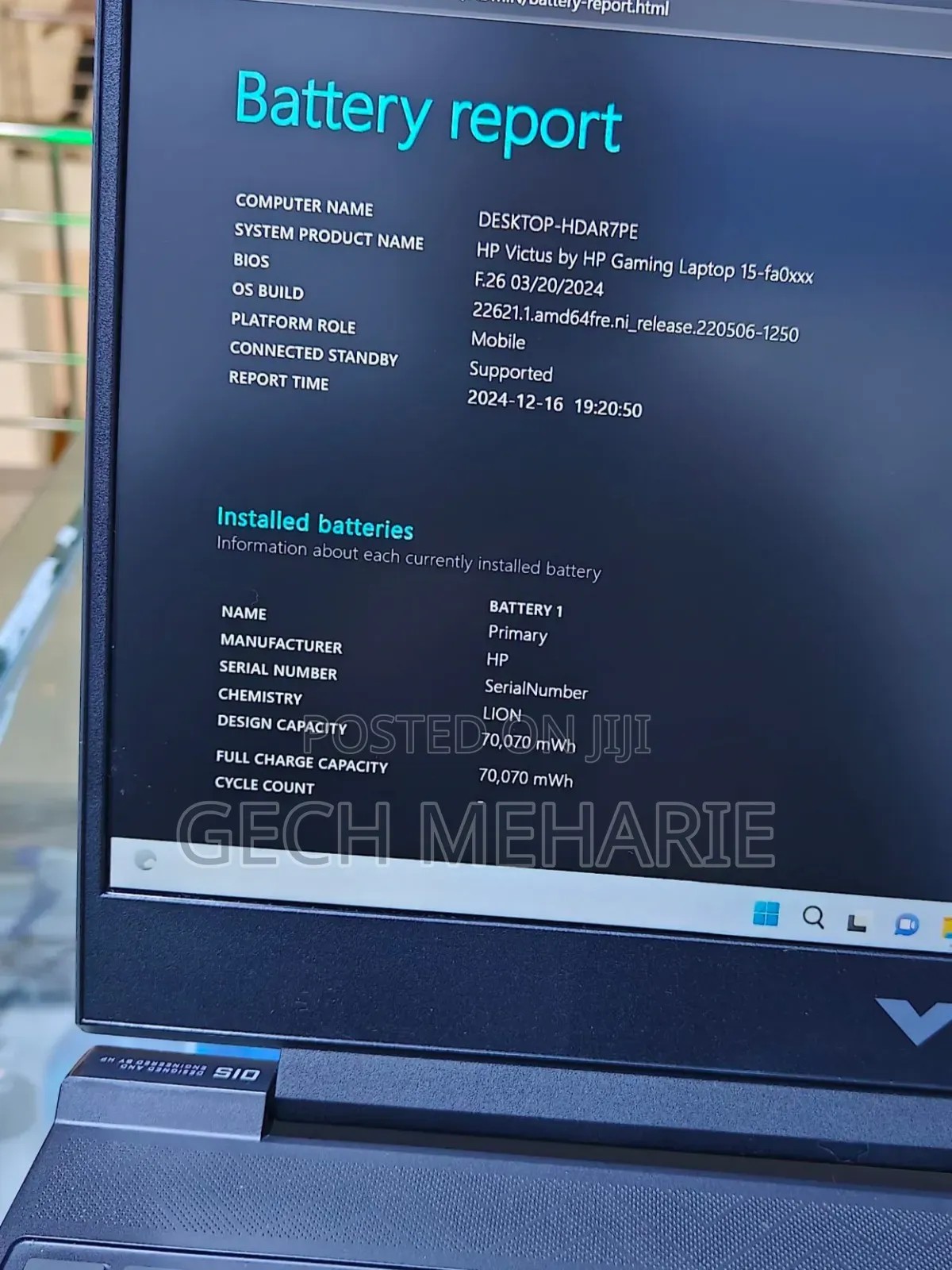 New Laptop HP Victus 16 16GB Intel Core I7 SSD 1T