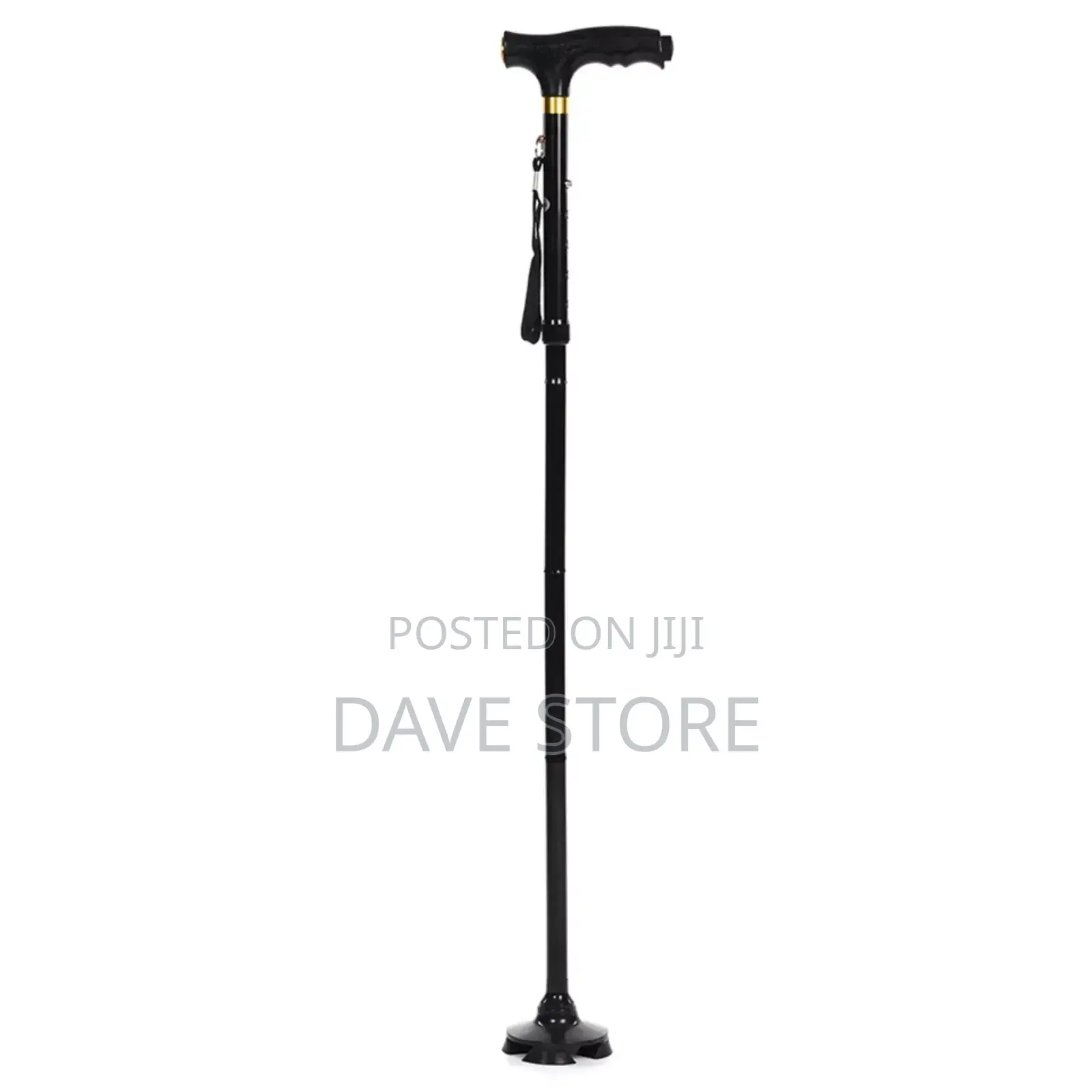 Adjustable Anti-Slip Walking Stick With Led Light