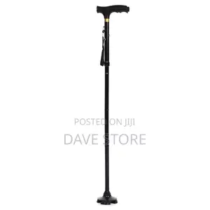 Adjustable Anti-Slip Walking Stick With Led Light