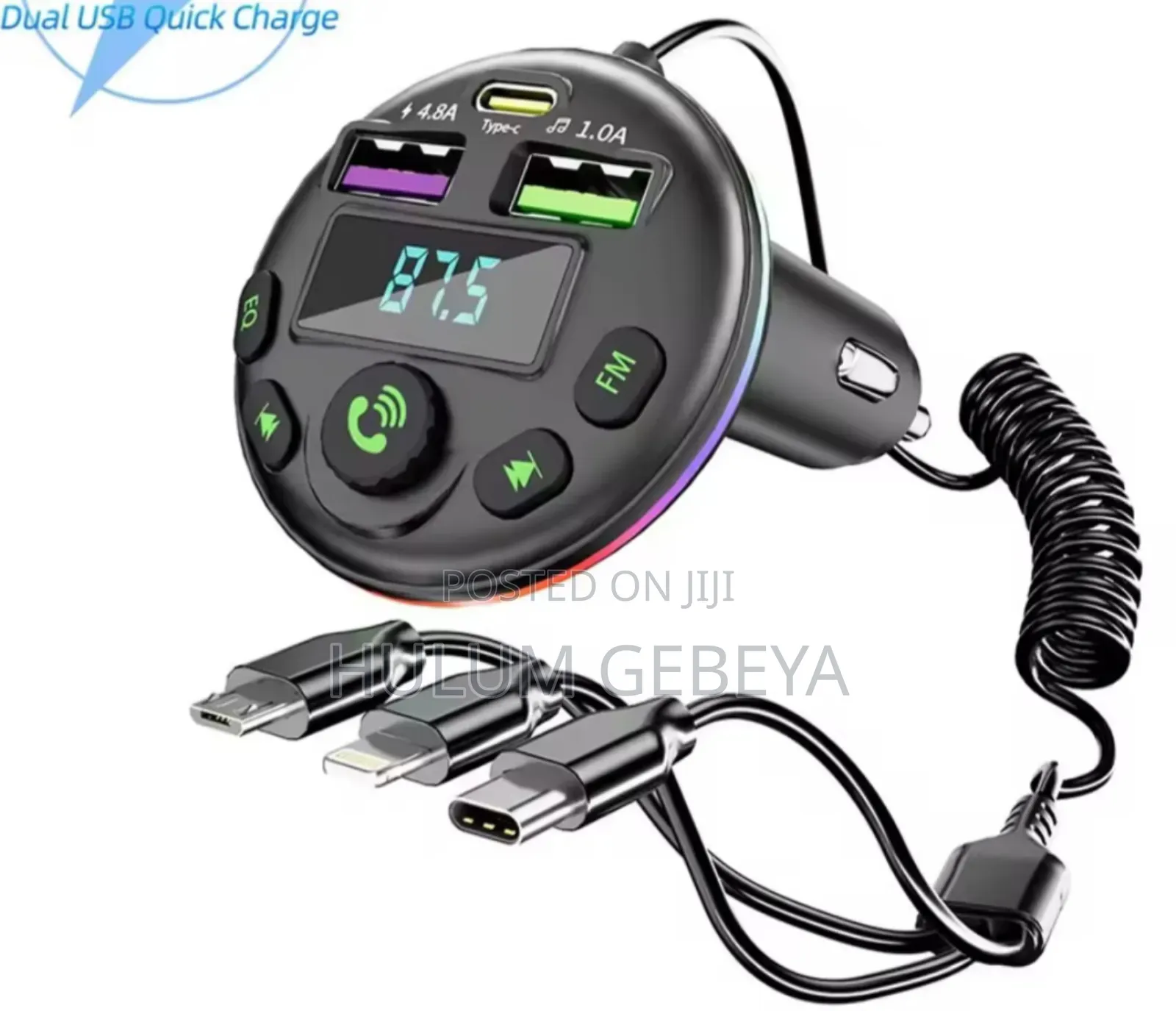 3 in 1 Car Charger and Mp3 Player