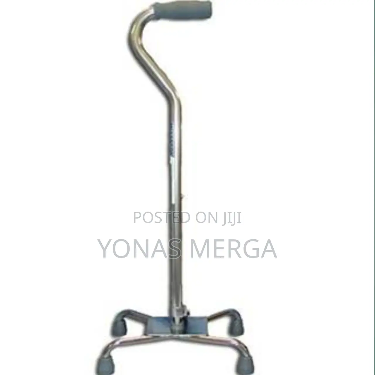 Walking Stick karman Quad Cane With Small Base,Silver Frame