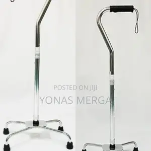 Photo - Walking_aid quad Cane - K Style Base Offset Handle Provide