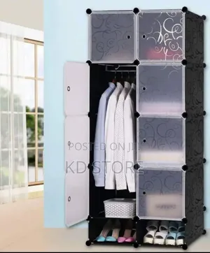Plastic And Metal Cubic Cloth Cabinet