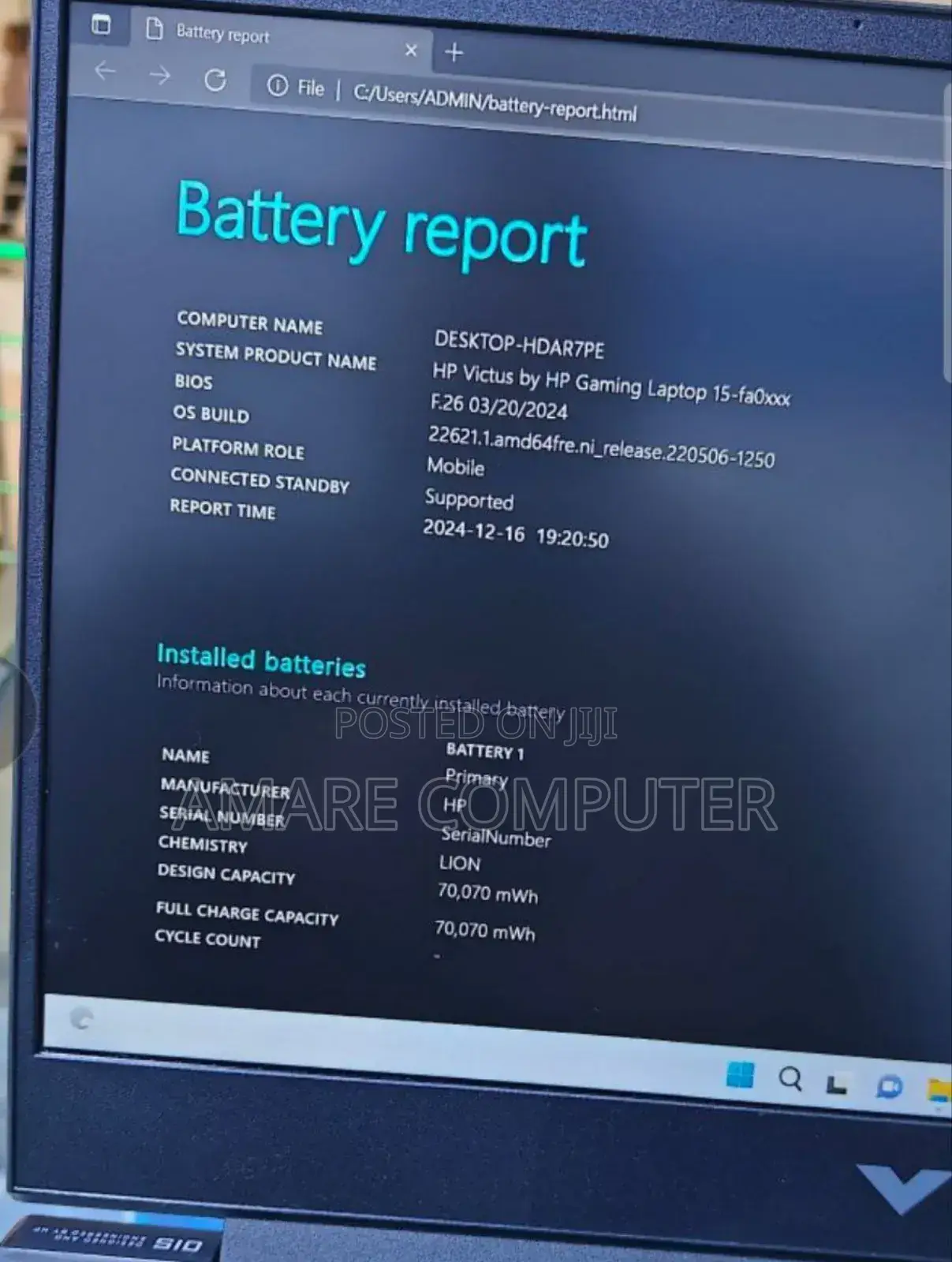 New Laptop HP Victus 15 16GB Intel Core I7 SSD 1T