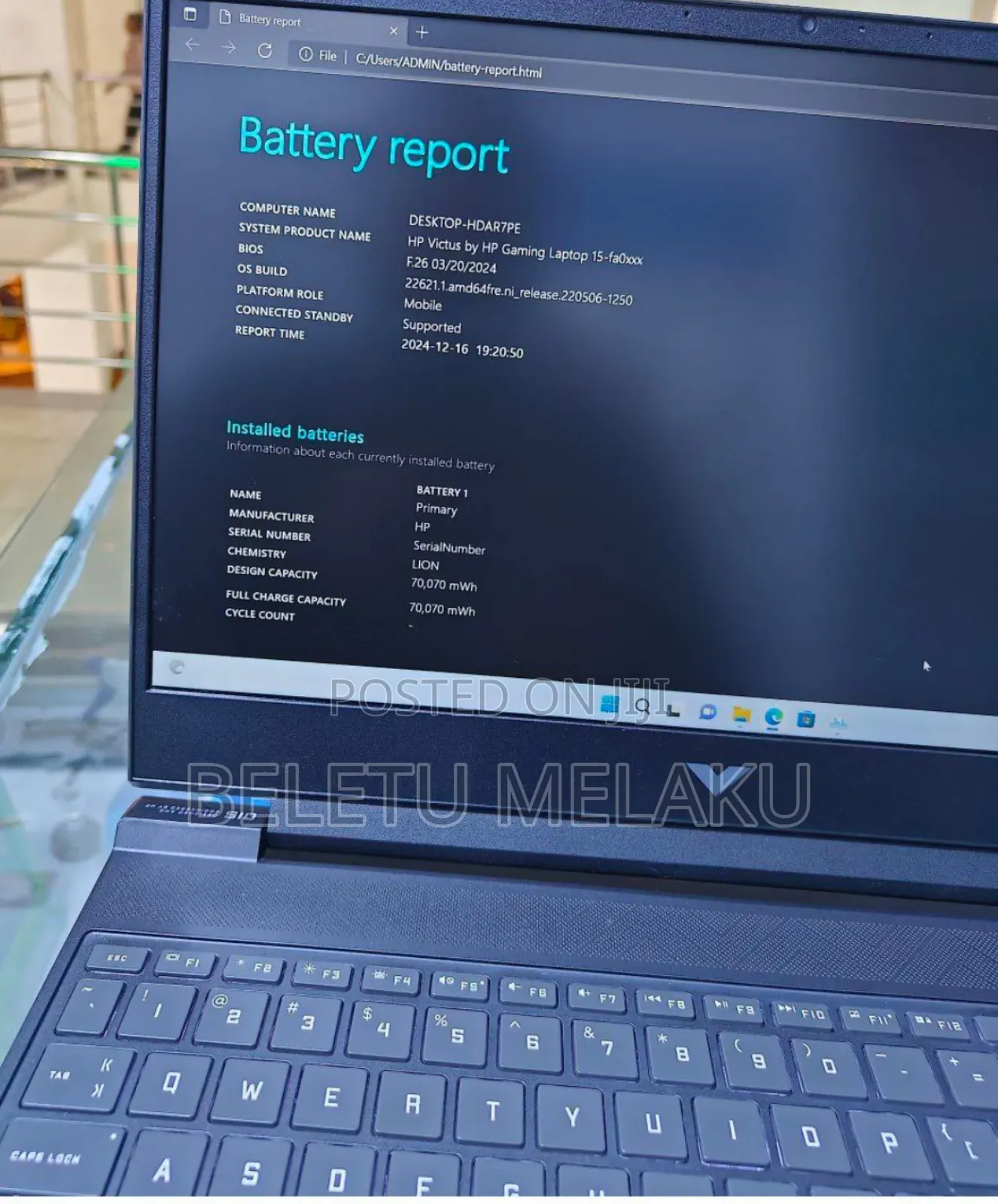 New Laptop HP Victus 16 16GB Intel Core I7 SSD 1T