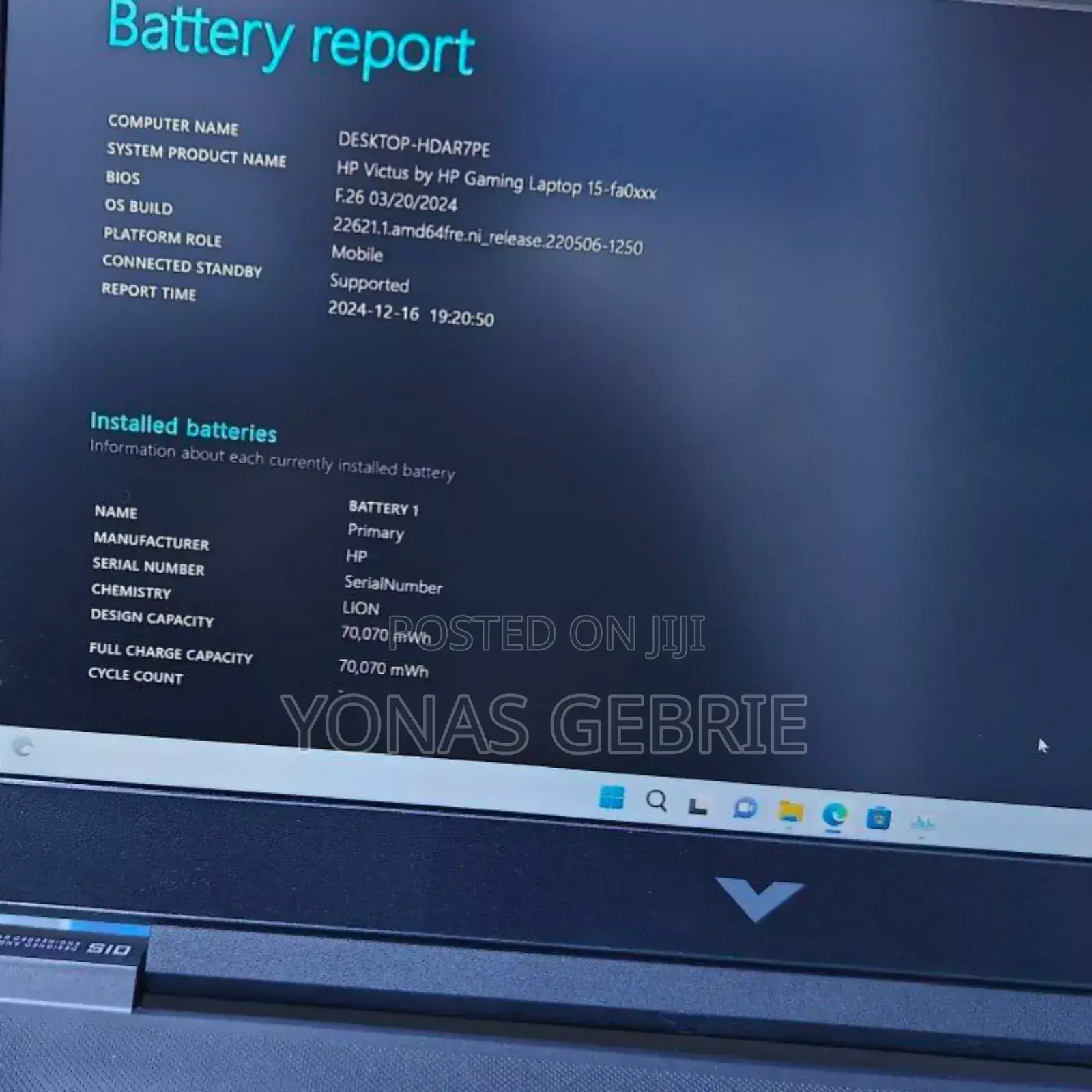 New Laptop HP Victus 15 16GB Intel Core I7 SSD 1T