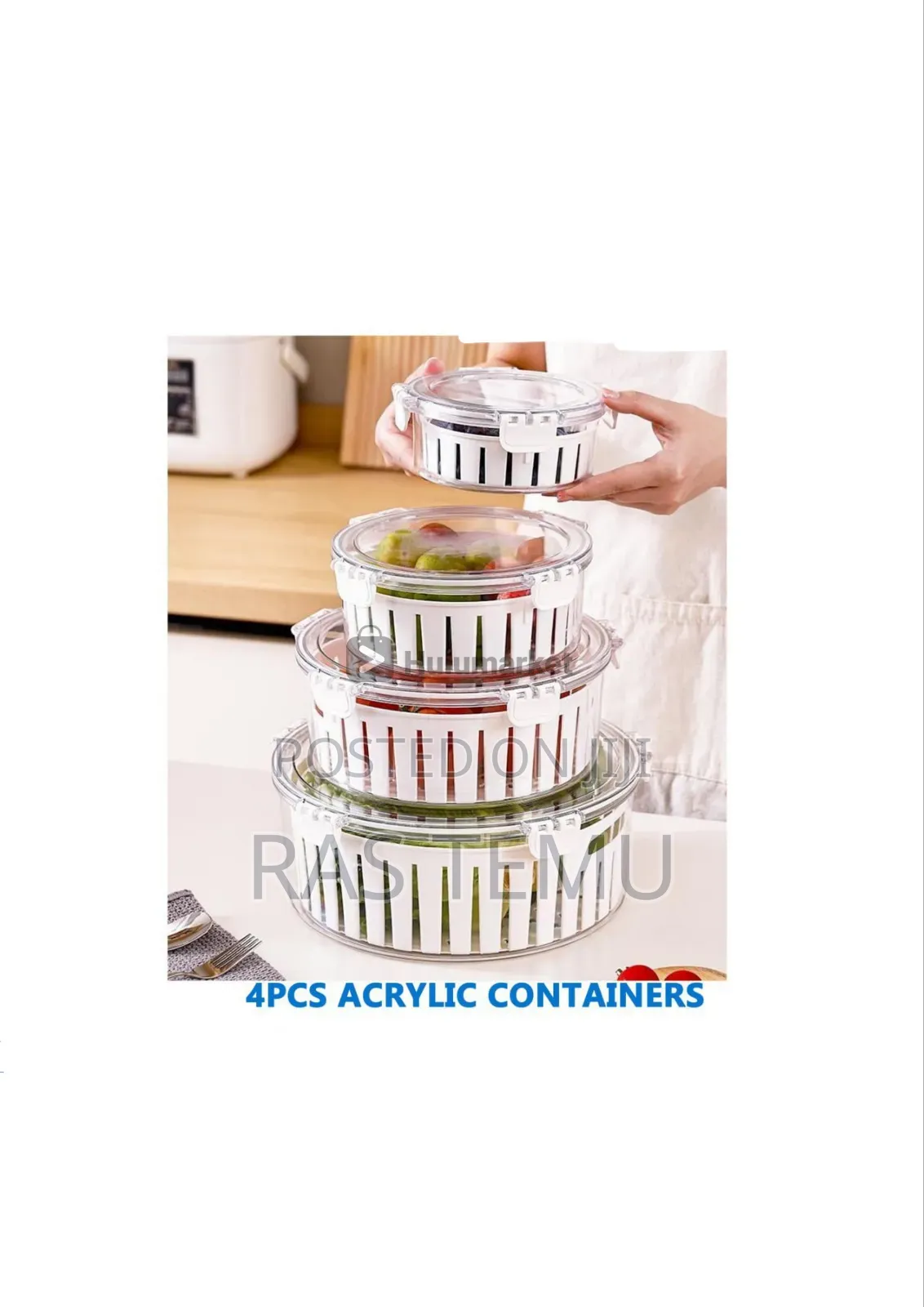 4pcs Acrylic Containers