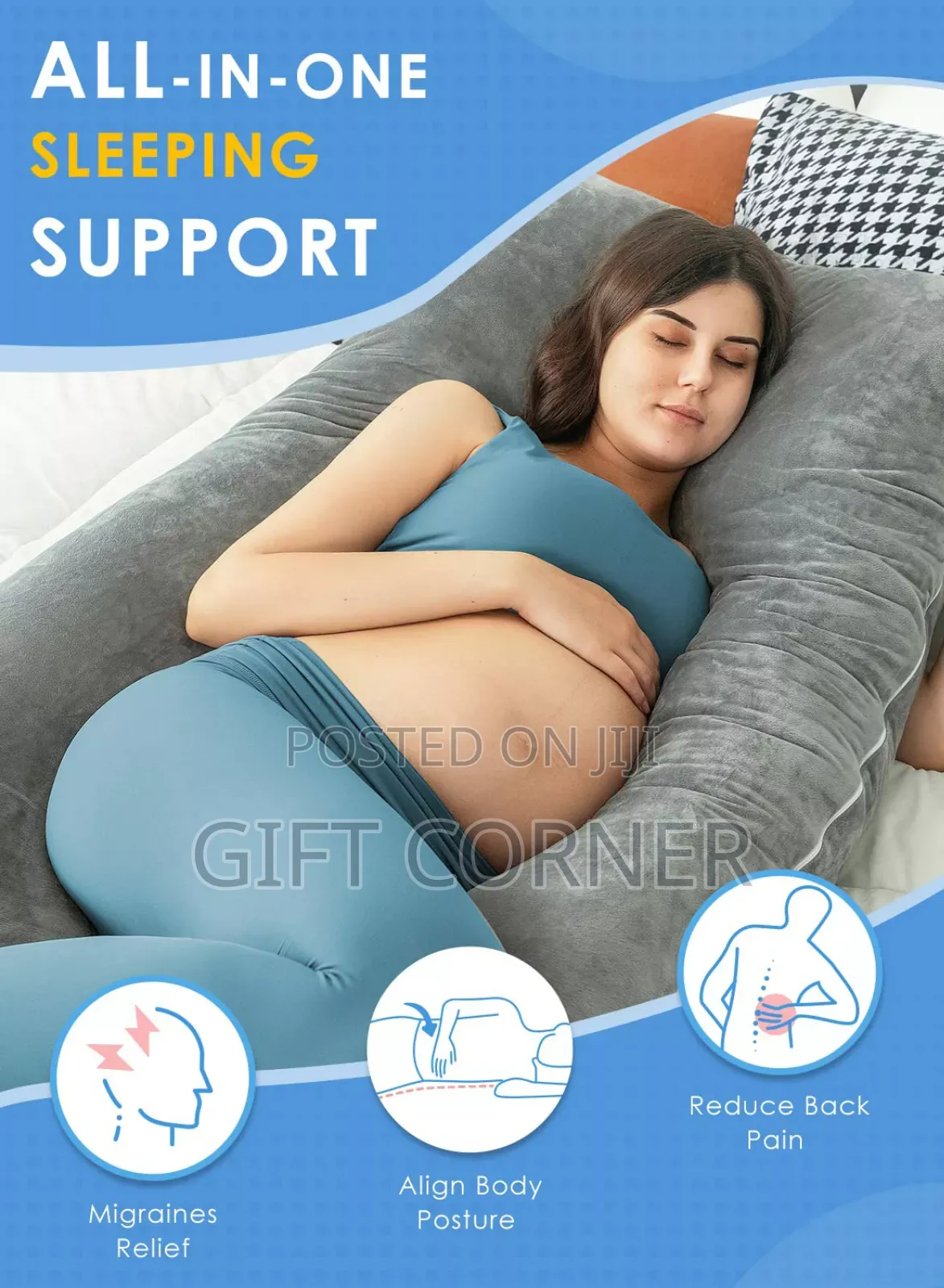 Huggable - U Shaped Maternity Body Pillow