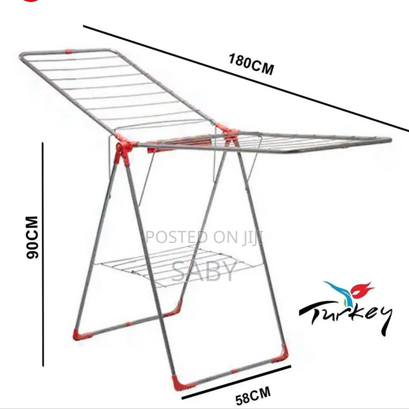 2 Layers Steel Clothes Drying Rack Foldable Clothes Hanger