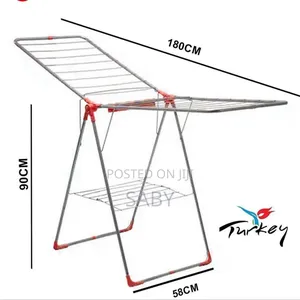2 Layers Steel Clothes Drying Rack Foldable Clothes Hanger
