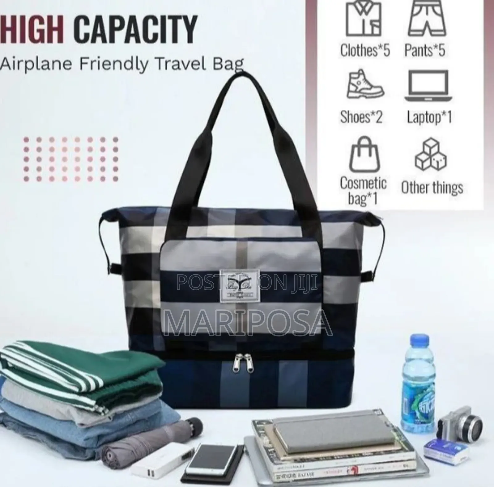Foldable High Capacity Travel Bags