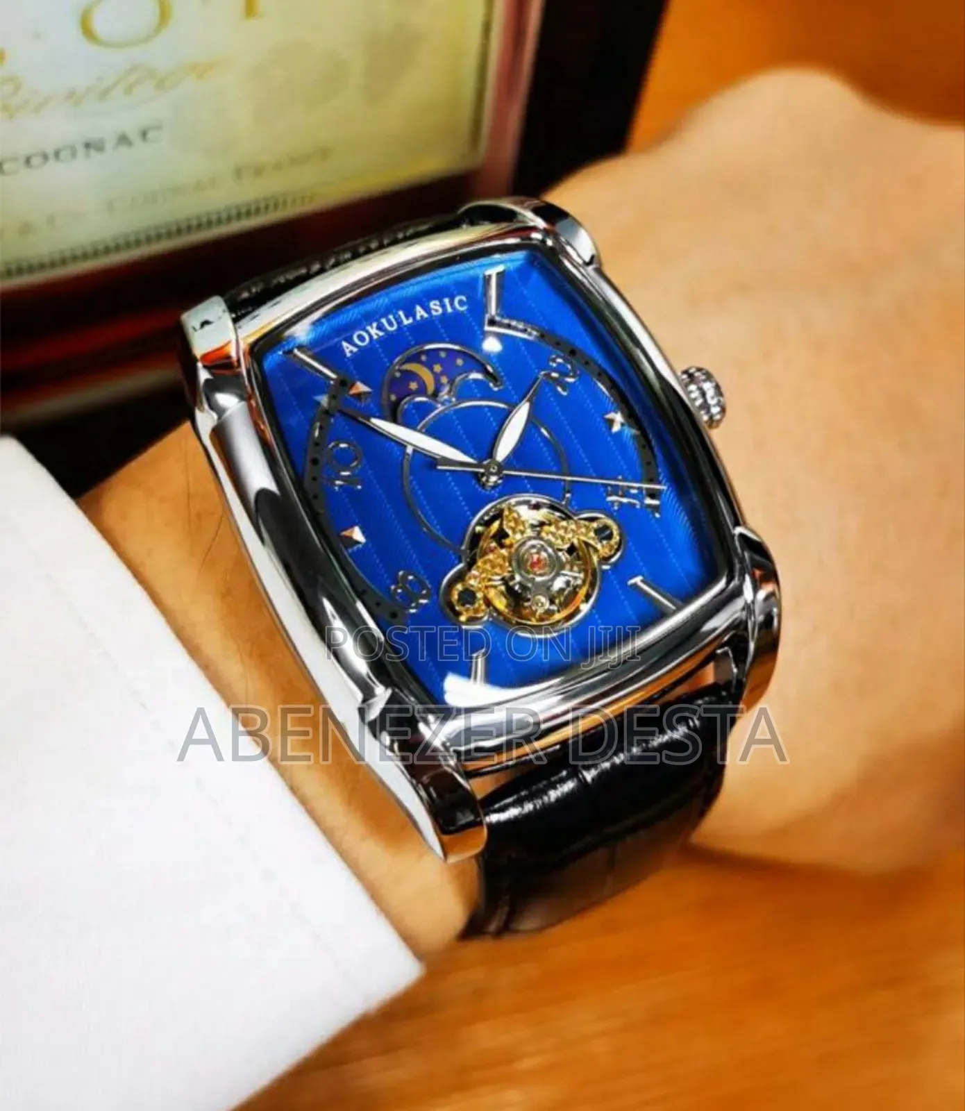 Carved Desian Dial Tourbillon Watches Fashion Automatic