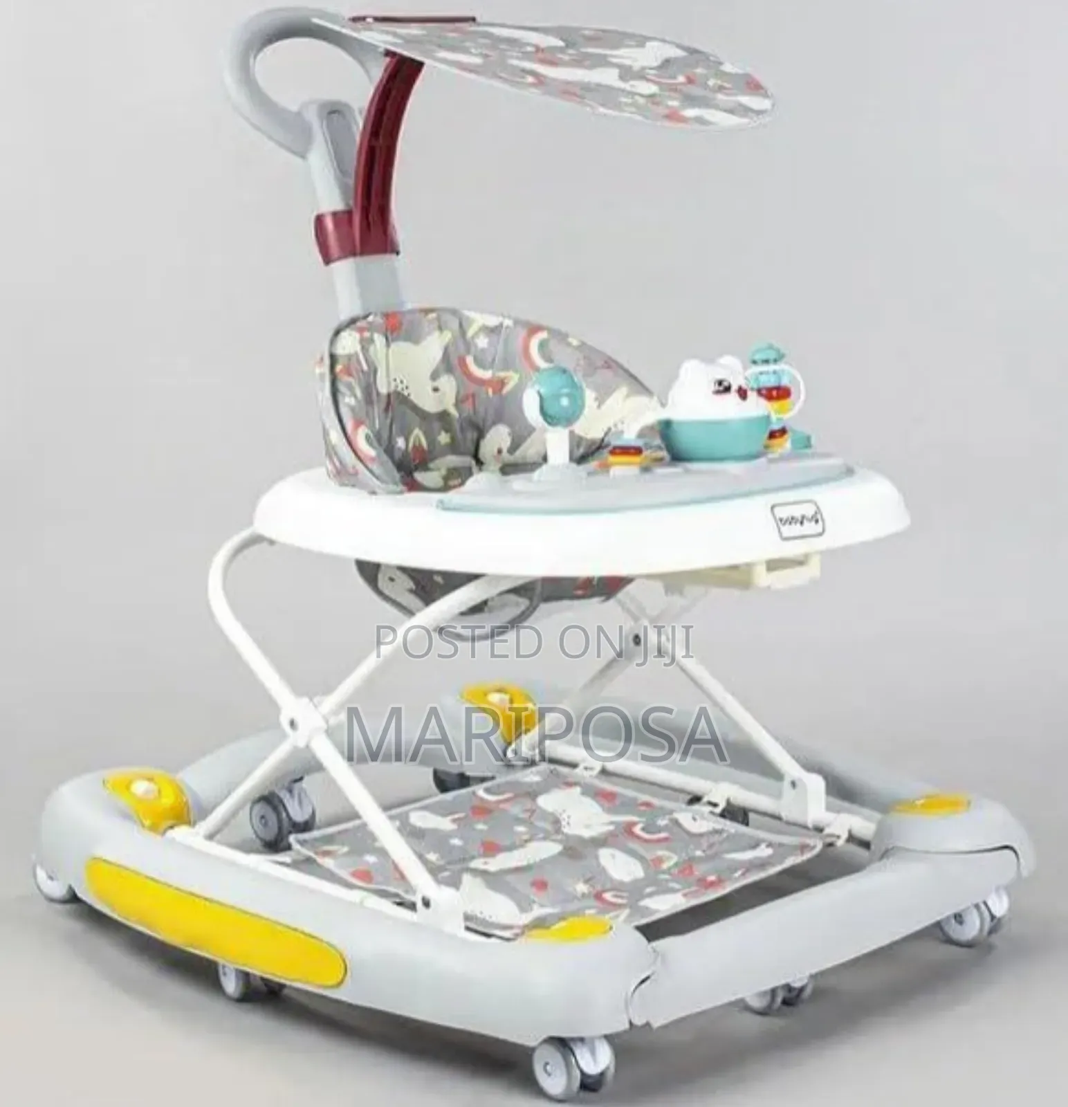  Luxury Baby Walker With Canopy and Toy Tray
