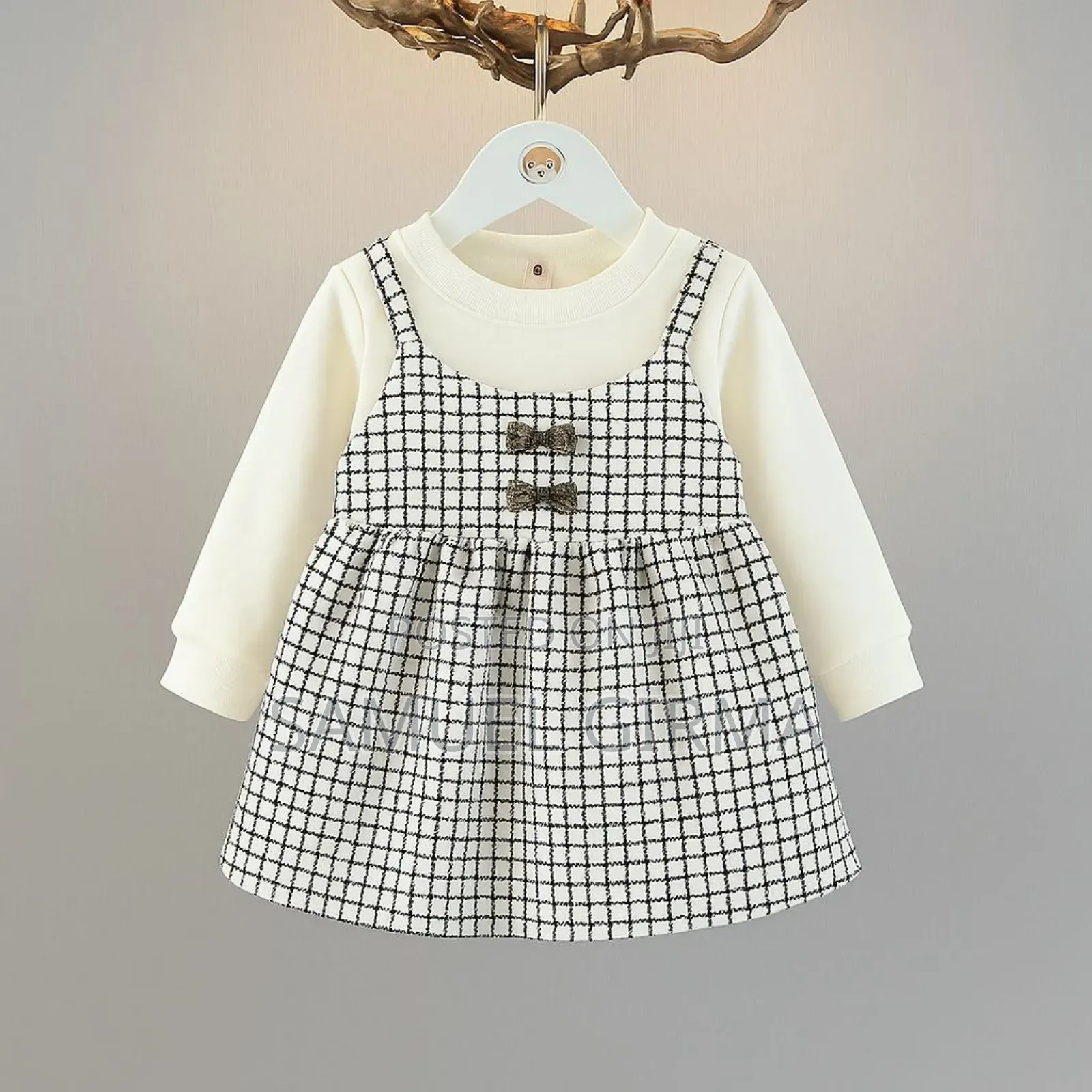 Mk- 0567 Toddler Girls Stripped Dress Size: 1-4 Year
