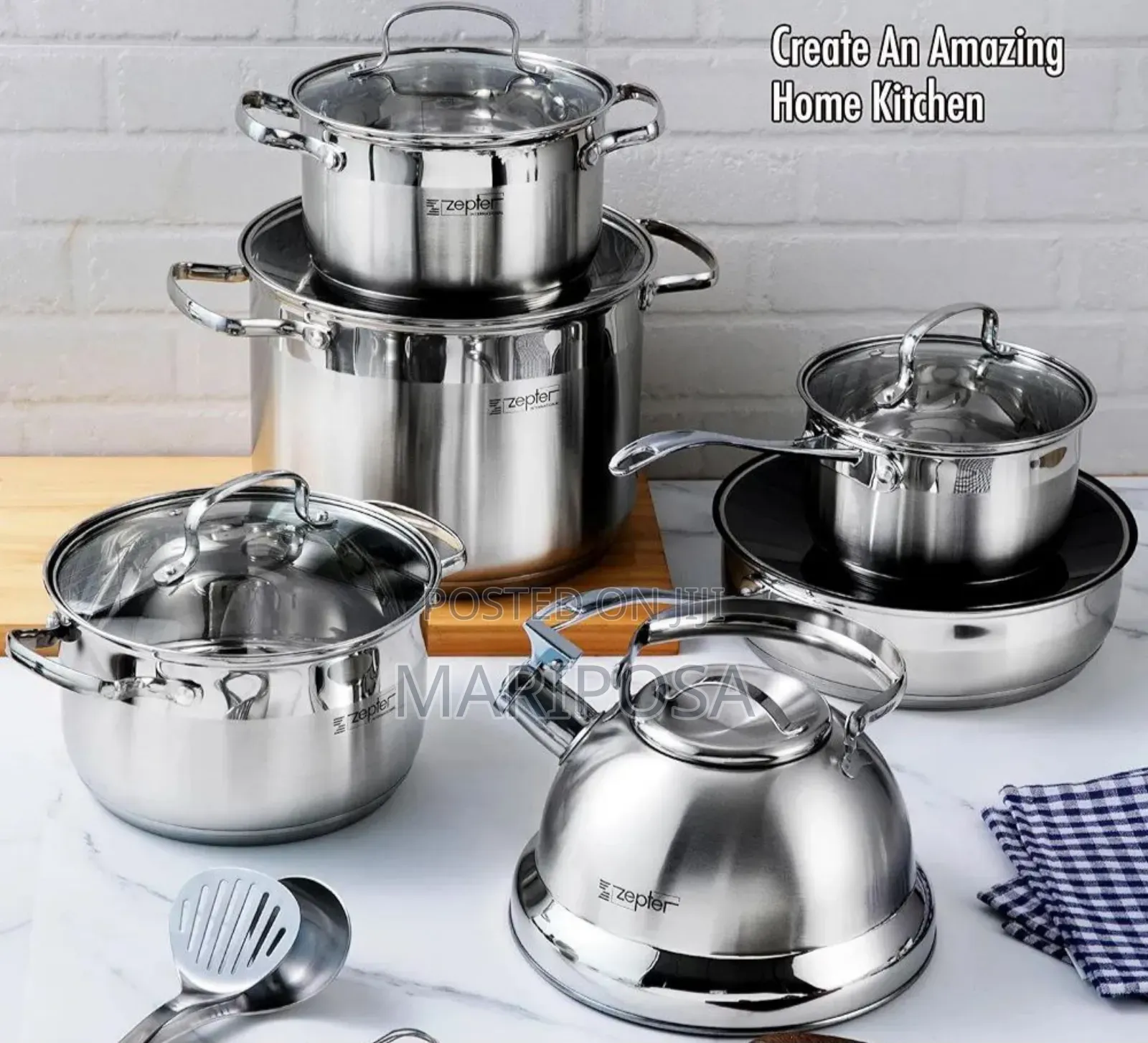  Zepter Stainless Steel 12 Piece Cookware Set