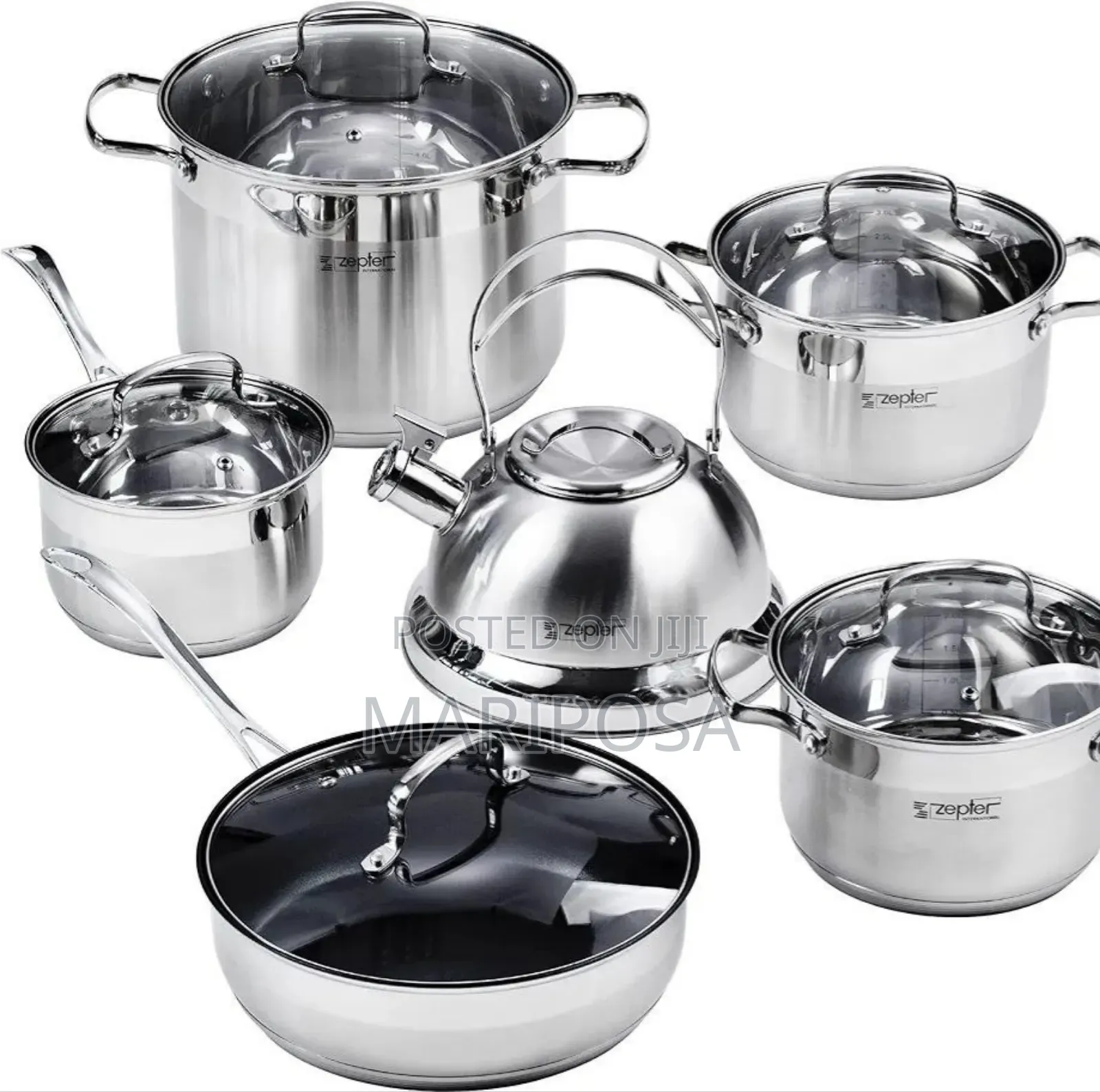  Zepter Stainless Steel 12 Piece Cookware Set