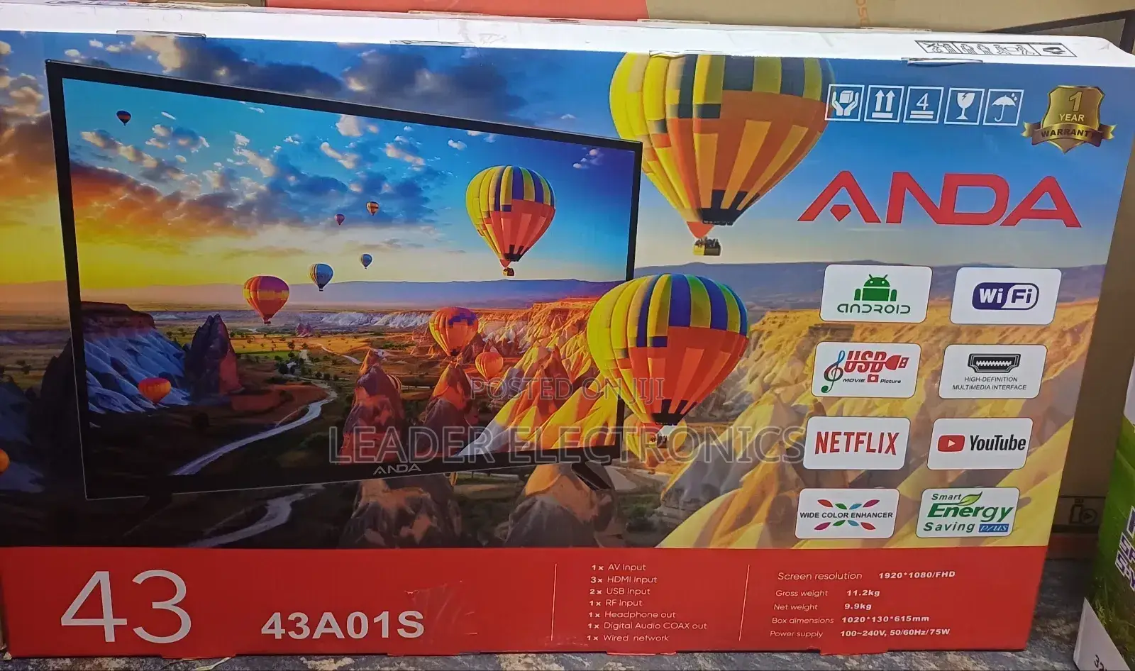 Anda Tv 43 Inch Smart Android Tv