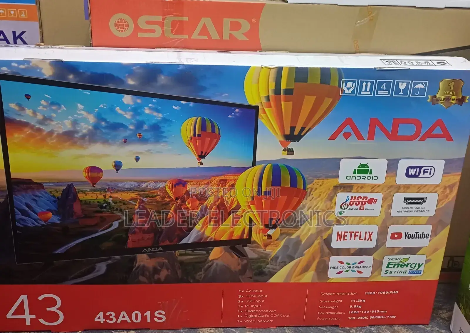 Anda Tv 43 Inch Smart Android Tv