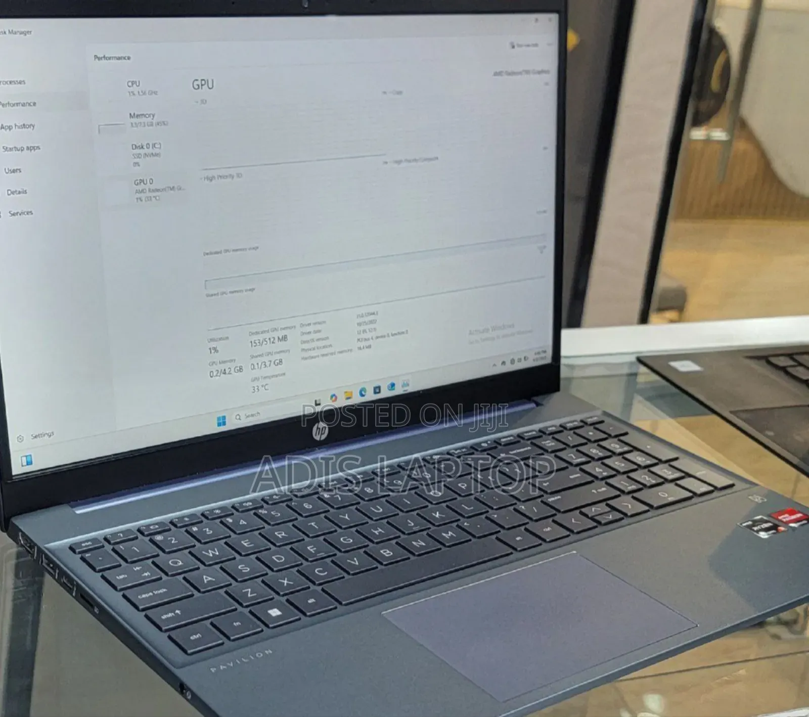 New Laptop HP Pavilion 15 8GB AMD Ryzen 5 SSD 512GB