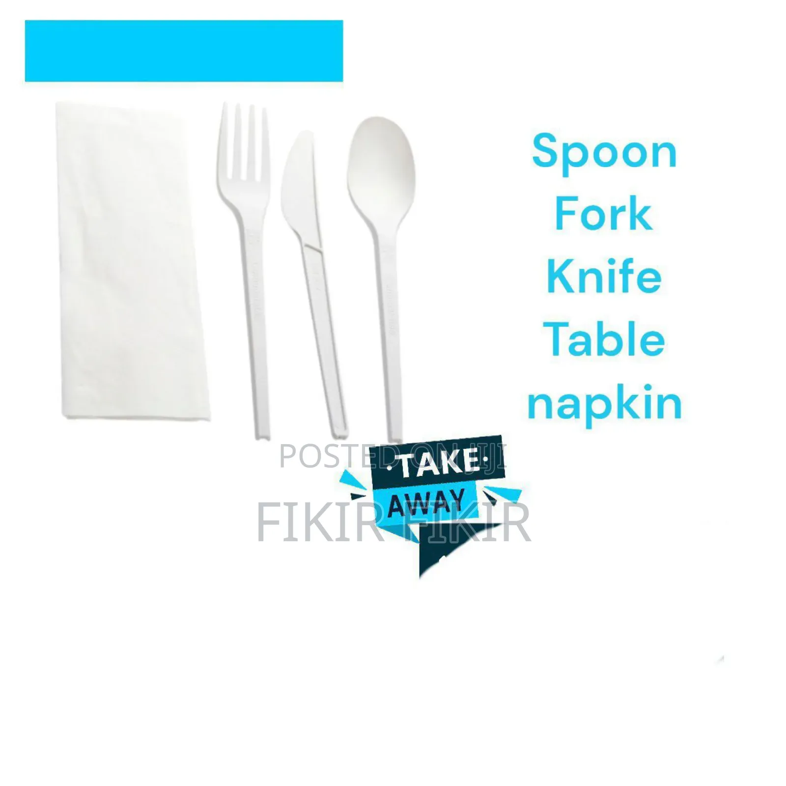 Ice Cream Spoon, Fork, Knife, Table, and Napkin