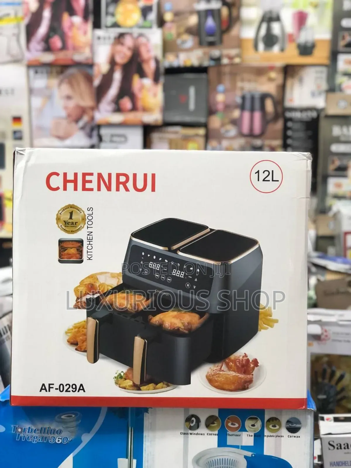 Chenrui Double Airfryer 12 Liter ያለዘይት መጥበሻ