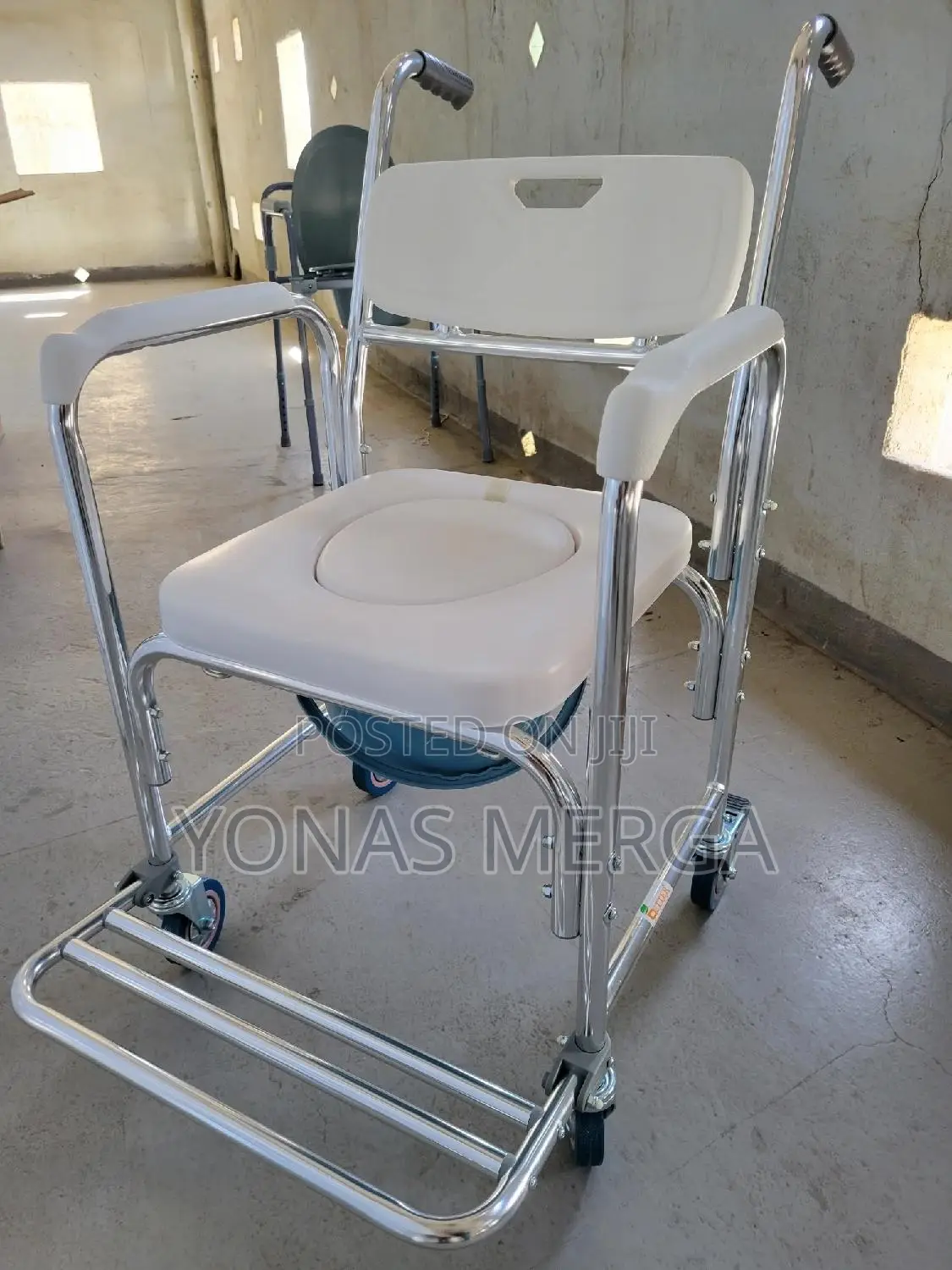 Shower Commode for Elderly §፲ssline Aluminum Shower Chair