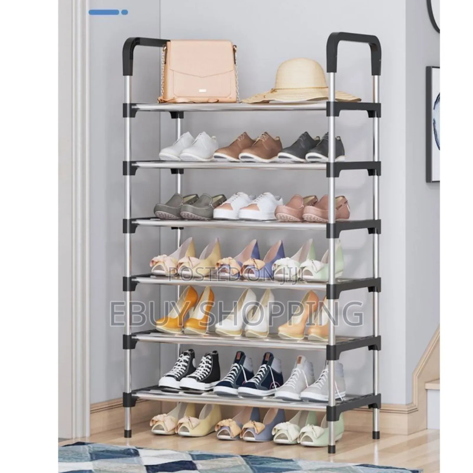 . **Heavy-Duty Stainless Steel Shoe Rack – Long-Lasting**