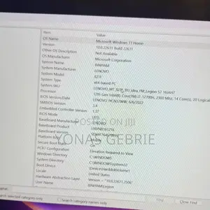 New Laptop Lenovo Legion 7 16GB Intel Core I7 SSD 512GB