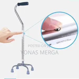 Photo - Walking Stick for Patient Old Age ፲串hospital Pods Quadripod