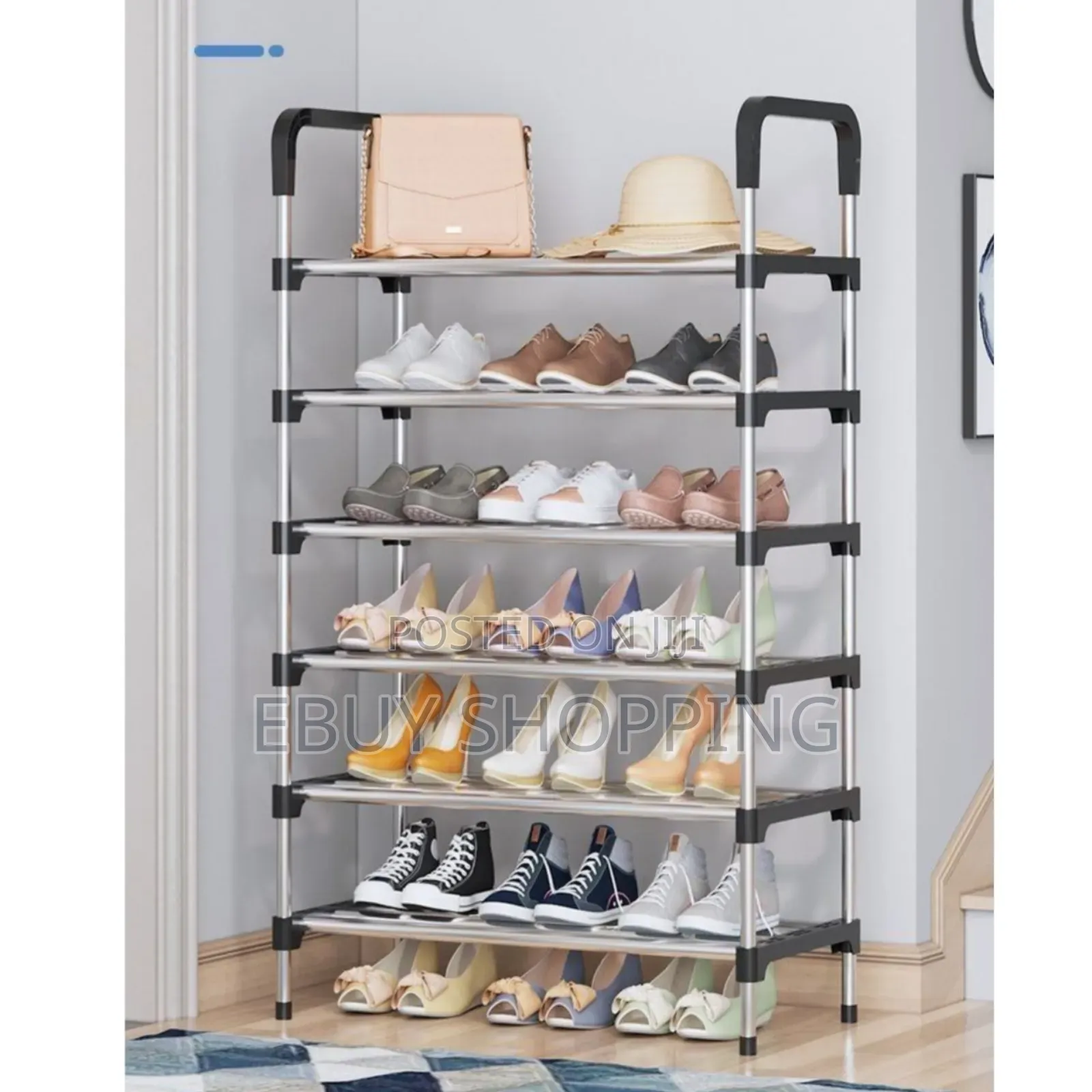 **6-Level Adjustable Shoe Stand – No More Messy Shoes**