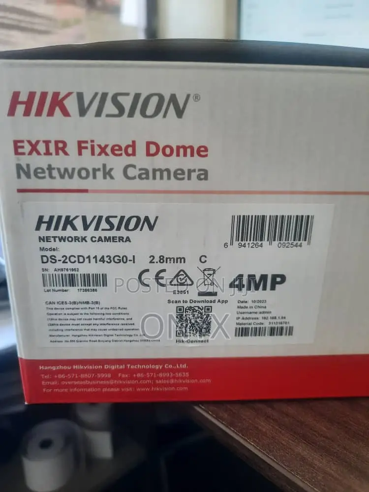 Hikvision 4mp Dome Poe