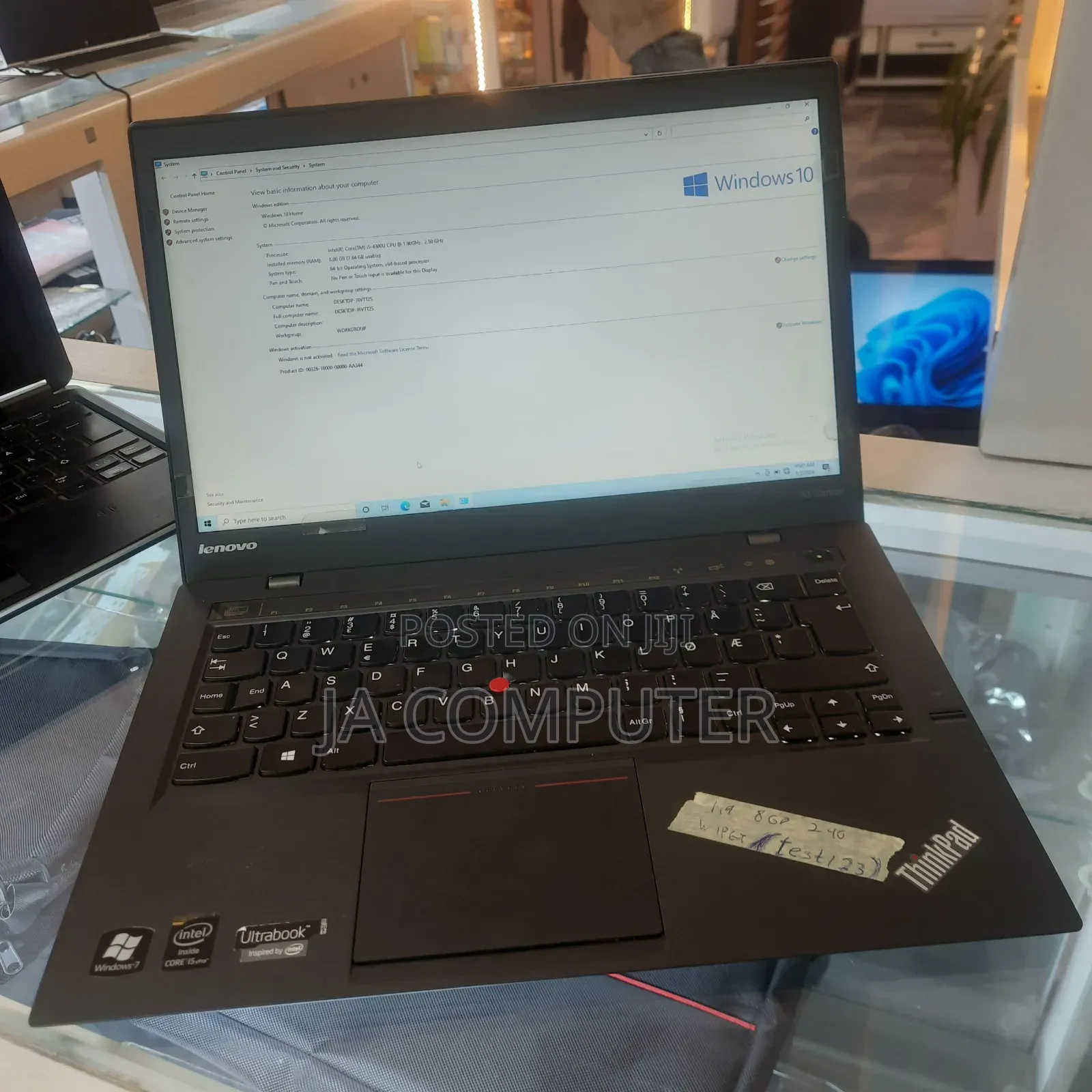 New Laptop Lenovo ThinkPad X1 Carbon 8GB Intel Core I5 SSD 256GB